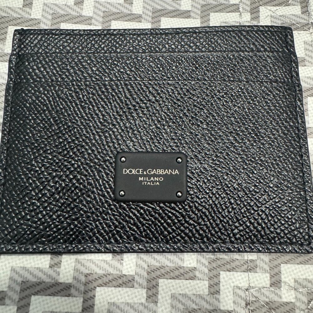 Dolce & Gabbana Men's Black Leather Card holder Wallet